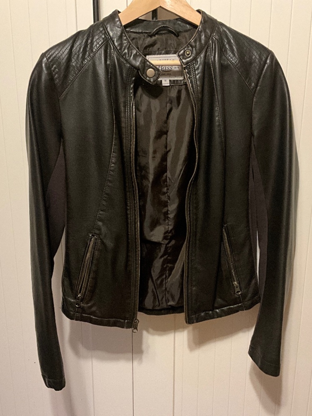 BASS faux leather moto jacket